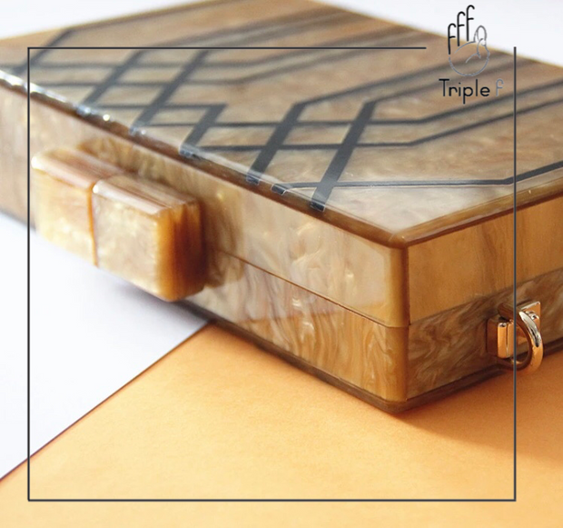 Geometric art clutch