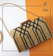 Geometric art clutch