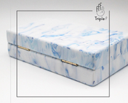 Blue marble clutch