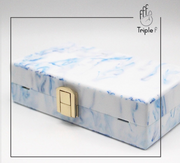 Blue marble clutch